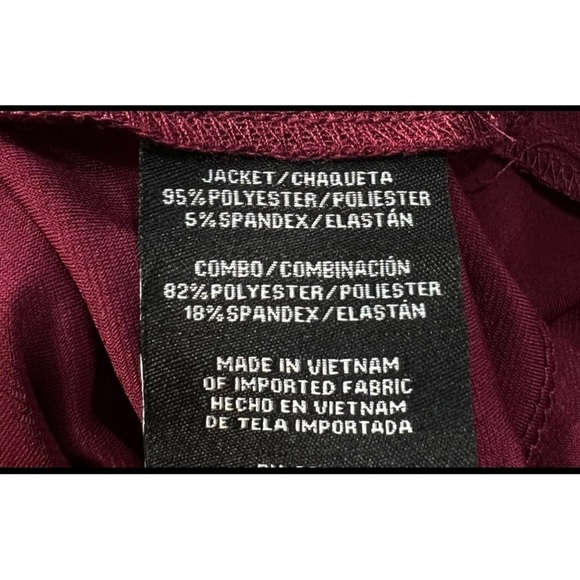 R&M Richards Sz S Red Slinky Glitter Swing Jacket and Shift Dress Formal Set - Picture 14 of 15